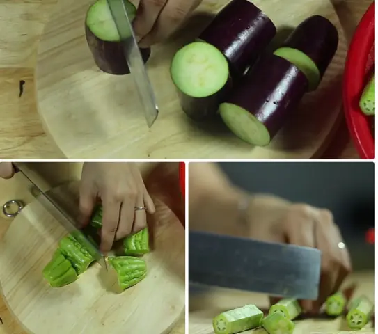 Bước 3: Sơ Chế Các Loại Rau Củ Quả Cho Cách Nấu Lẩu Mắm Cá Linh