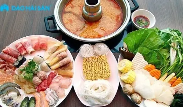 Nguyên liệu để nấu món lẩu thái hải sản