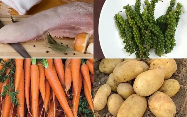 Nguyên Liệu Lưỡi Heo Hầm Tiêu Xanh