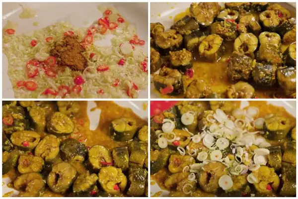 Bước 3: Làm lươn xào sả ớt