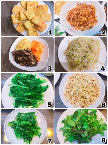 Bún trộn thập cẩm chay Bún trộn thập cẩm chay