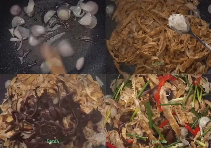 Các bước làm măng khô xào chay Các bước làm măng khô xào chay