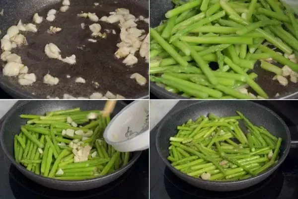 Cách làm măng tây xào tỏi