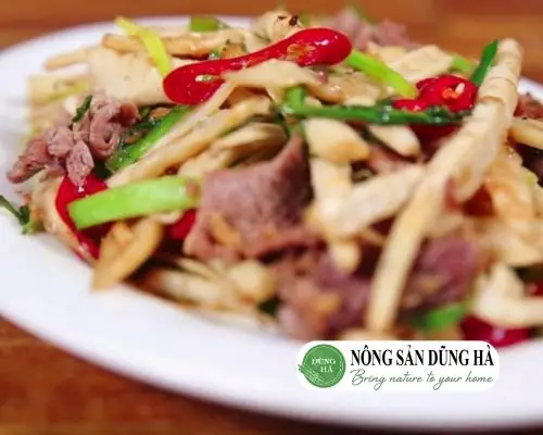 Cách chế biến măng trúc Yên Tử xào thịt dê