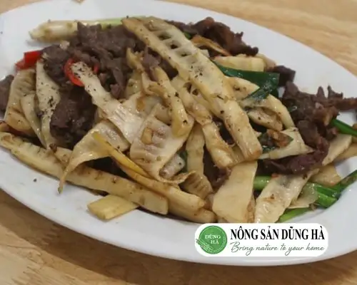 Cách chế biến măng trúc Yên Tử xào thịt bò