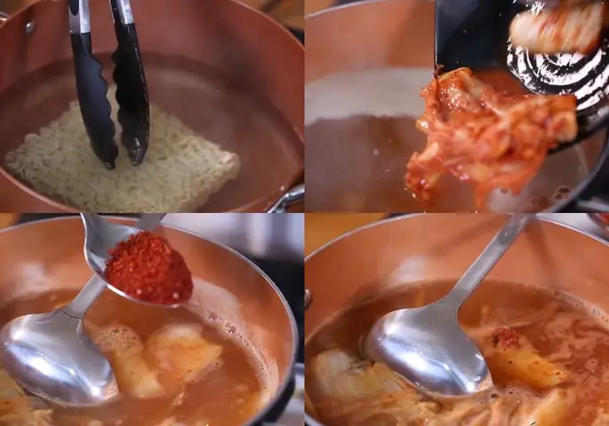 Nấu Nước Dùng Và Mì Cay Hải Sản