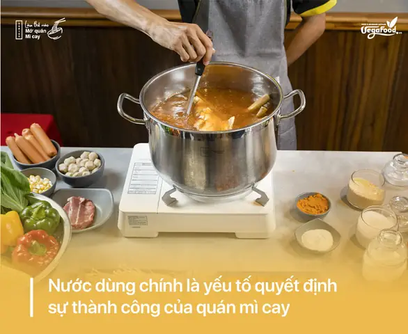 1. Cách nấu nước dùng mì cay 1. Cách nấu nước dùng mì cay