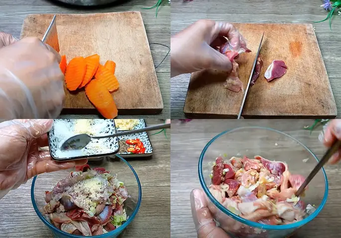 Sơ chế lòng gà đúng cách