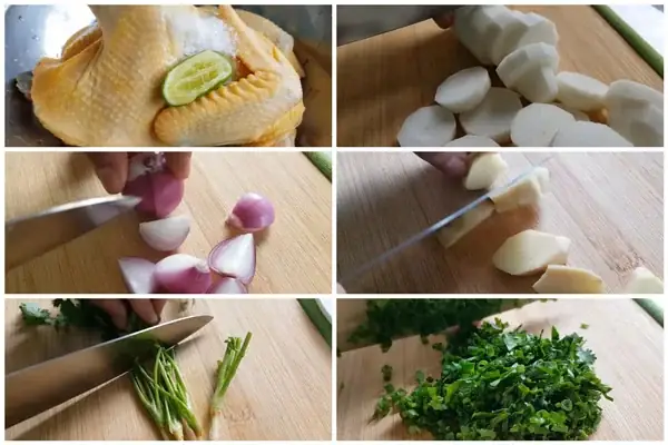 Bước 1: Sơ chế nguyên liệu