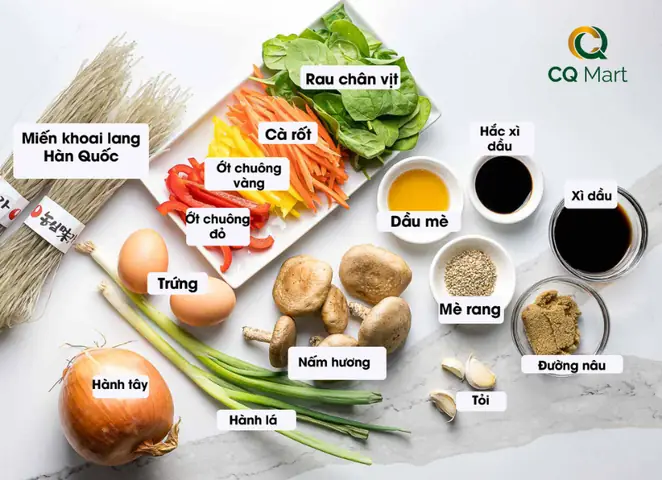 Miến Trộn Hàn Quốc (japchae)