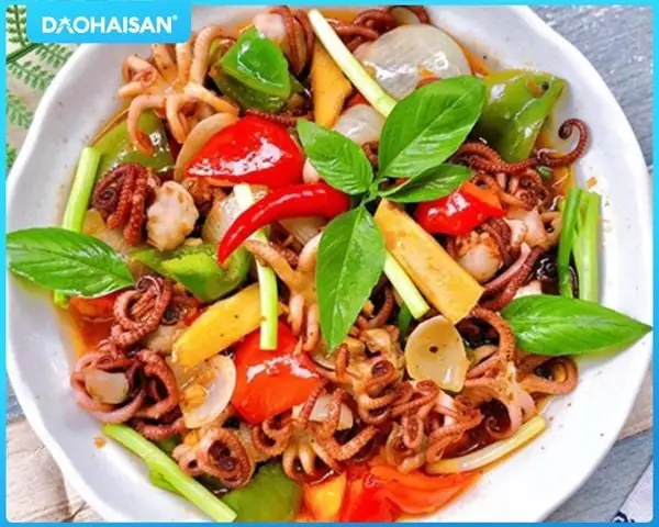 Nguyên Liệu Làm Món Bạch Tuộc Xào Sả Ớt