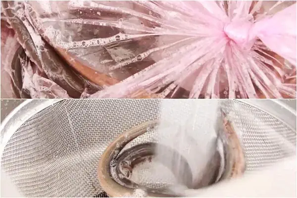 Sơ chế lươn và các nguyên liệu khác Sơ chế lươn và các nguyên liệu khác