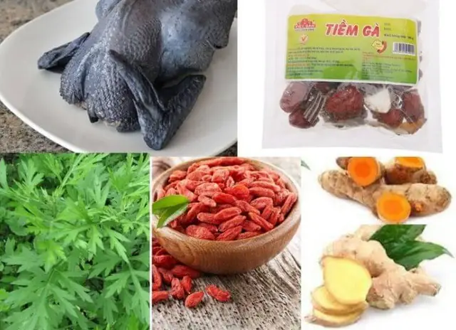 Nguyên Liệu Làm Gà Tần Thuốc Bắc.