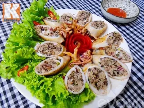 Bước 3: Nhột Thịt Mực Ống