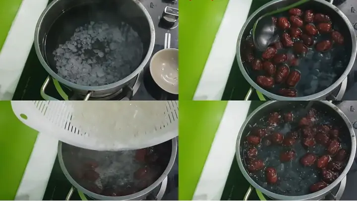 Cách Làm Nha Đam Hạt Chia Táo Đỏ Đường Phèn