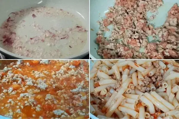 Xào Nui Với Thịt Bằm Cà Chua