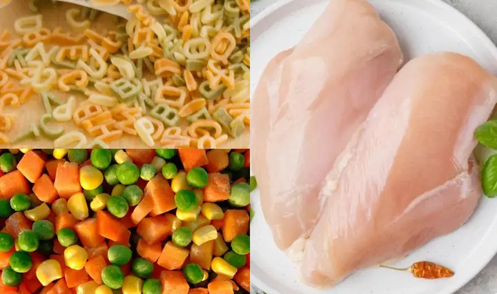 1.2. Nui Thịt Gà Rau Củ 1.2. Nui Thịt Gà Rau Củ