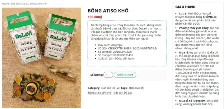 6. Cách Đặt Mua Bông Atiso Khô Đà Lạt Tại Aso Farm