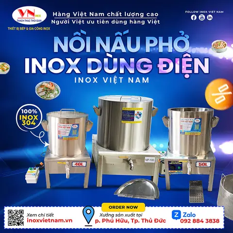 Ưu điểm tạo nên điều đặc biệt nồi nấu phở điện của Inox Việt Nam
