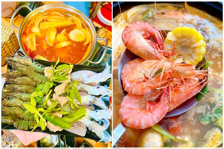 Hoàn thành và thưởng thức món lẩu Thái hải sản chua cay