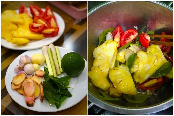 Nguyên liệu nấu lẩu Thái chua cay đơn giản