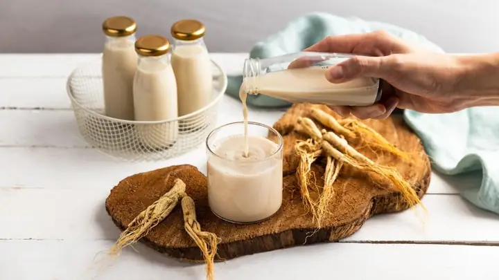 Xay nhân sâm cùng sữa tươi