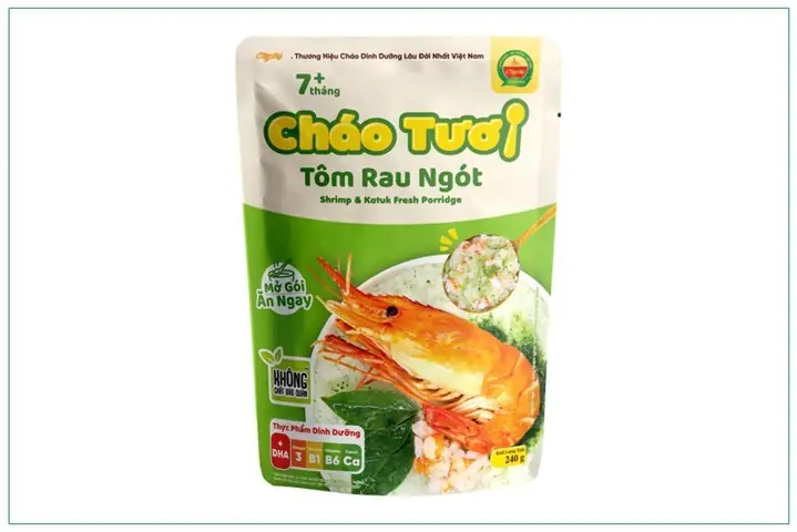 Cháo Cải Bó Xôi Tôm