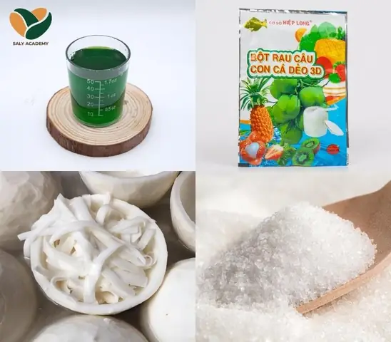 Nguyên Liệu Làm Rau Câu Dừa Sợi