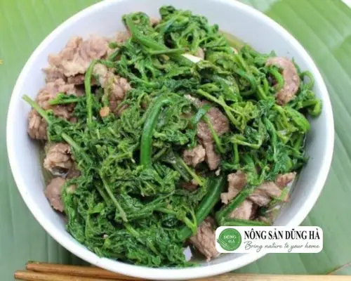 1.3 Rau dớn xào thịt bò