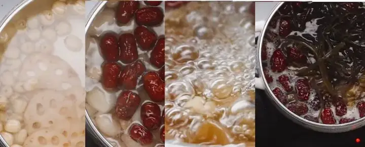 Bước 3: Tiến hành nấu chè sâm bổ lượng