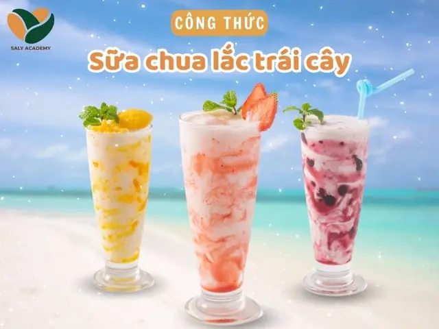 Công thức làm sữa chua lắc trái cây thơm ngon, đẹp mắt