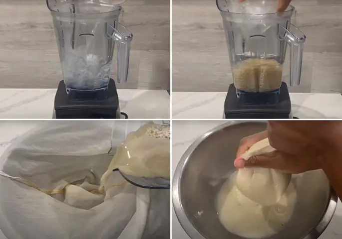 Xay và lọc sữa diêm mạch