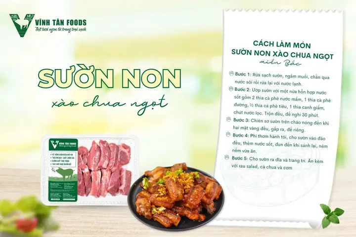 Cách Làm Sườn Chua Ngọt Miền Bắc