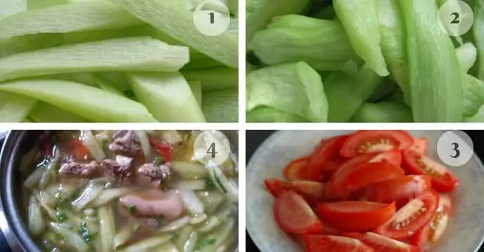 Nguyên liệu cho bát canh 4 người ăn