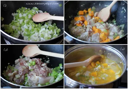 Chicken and Pumpkin Soup - method