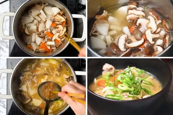 Các bước chế biến canh miso thịt bò Các bước chế biến canh miso thịt bò