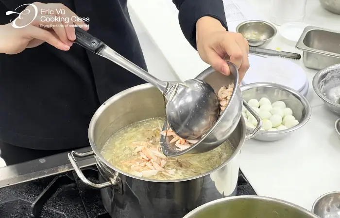 Nội dung khóa học nấu súp tam tơ sò điệp