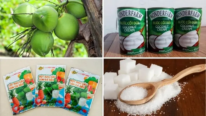 CÃ¡ch náº¥u tháº¡ch dá»«a xiÃªm nguyÃªn trÃ¡i ÄÆ¡n giáº£n, tÆ°Æ¡i mÃ¡t cho ngÃ y hÃ¨