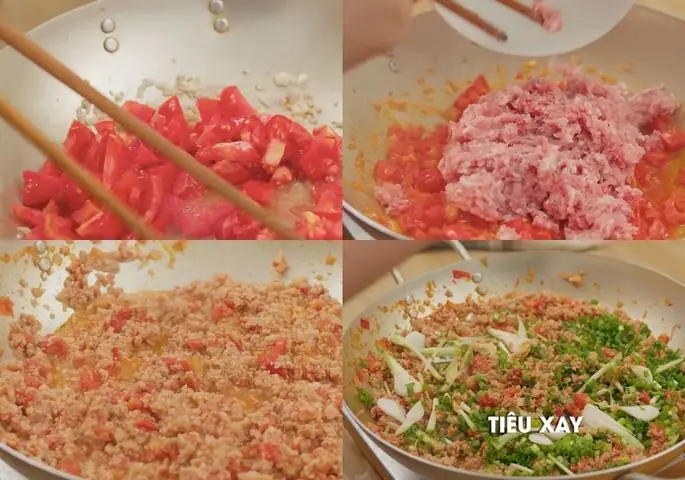 Xào Cà Chua Với Thịt Băm Xào Cà Chua Với Thịt Băm