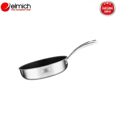 Chảo Inox Cao Cấp 2 Lớp Đáy Liền Elmich Tri-max Size 20cm