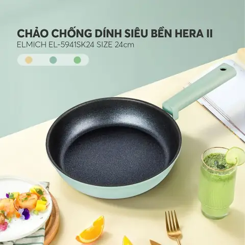 Chảo Chống Dính Siêu Bền Elmich Hera Ii El-5941sk Size 24, 26, 28cm Chảo Chống Dính Siêu Bền Elmich Hera Ii El-5941sk Size 24, 26, 28cm