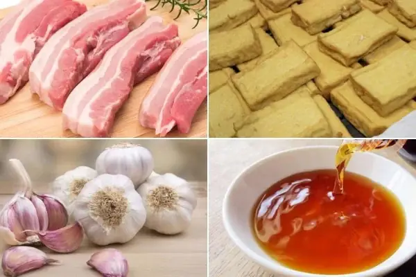 Nguyên Liệu Làm Thịt Kho Đậu Phụ