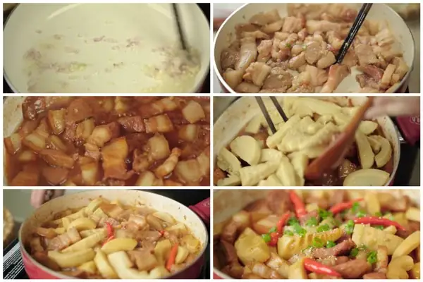 Bước 4: Làm Thịt Ba Rọi Kho Măng