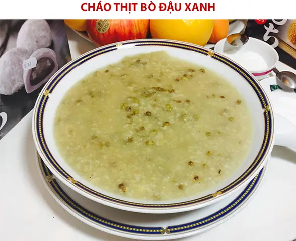 Cách chế biến món cháo thịt bò với đậu xanh cho bé
