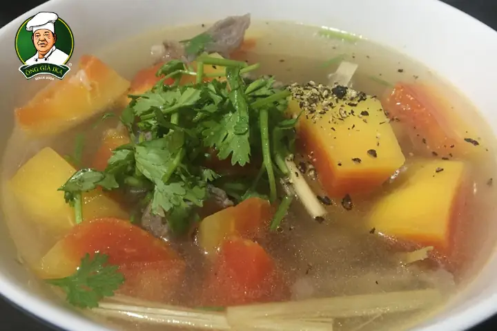 Thịt Trâu Hầm Đu Đủ