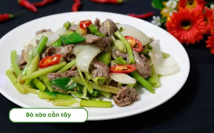 Bò Xào Cần Tây Bò Xào Cần Tây