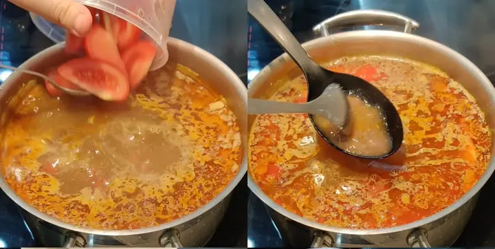 Nấu nước dùng riêu cua và hoàn thiện