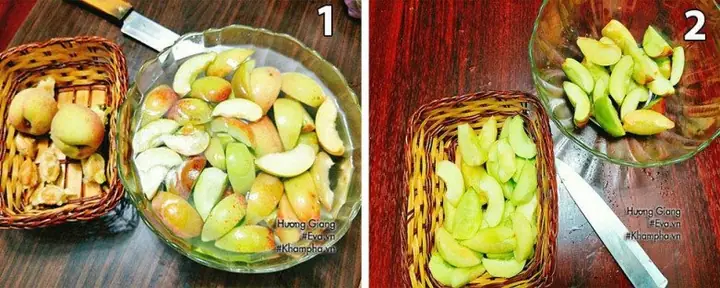 Bước 1: Sơ Chế Đào