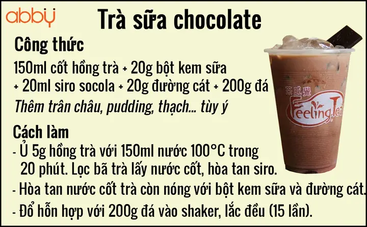 Cách Làm Trà Sữa Socola