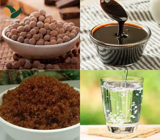 Nguyên liệu nấu trân châu đen Nguyên liệu nấu trân châu đen